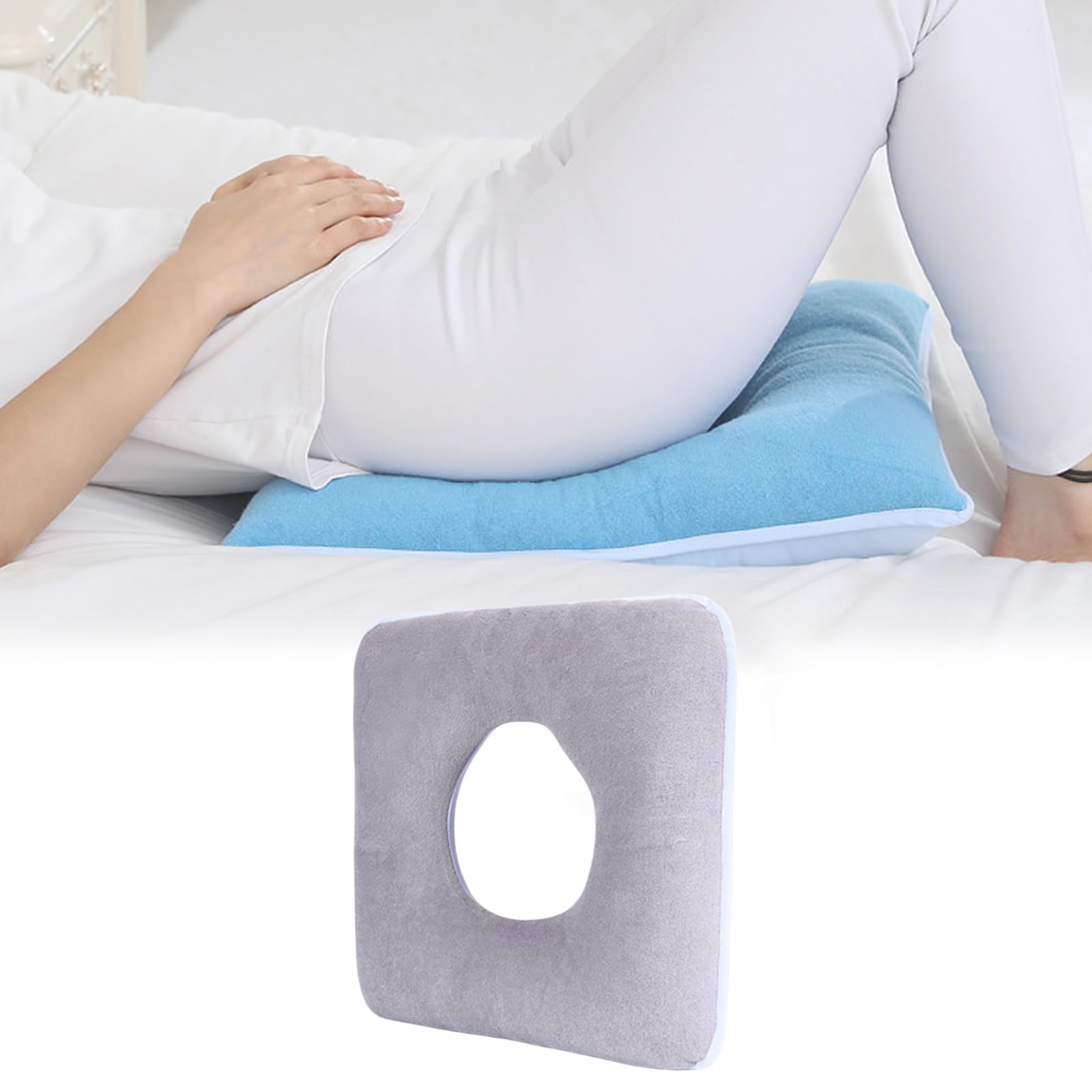 Anti-Bedsore Cushion, Donut Pillows, Pressure Ulcer Cushions, Pillow Tailbone Pain Relief Mat, Soft Pad of Bed Sores for Seniors,Pregnant,Hemorrhoids,Post-Surgery(Grey)