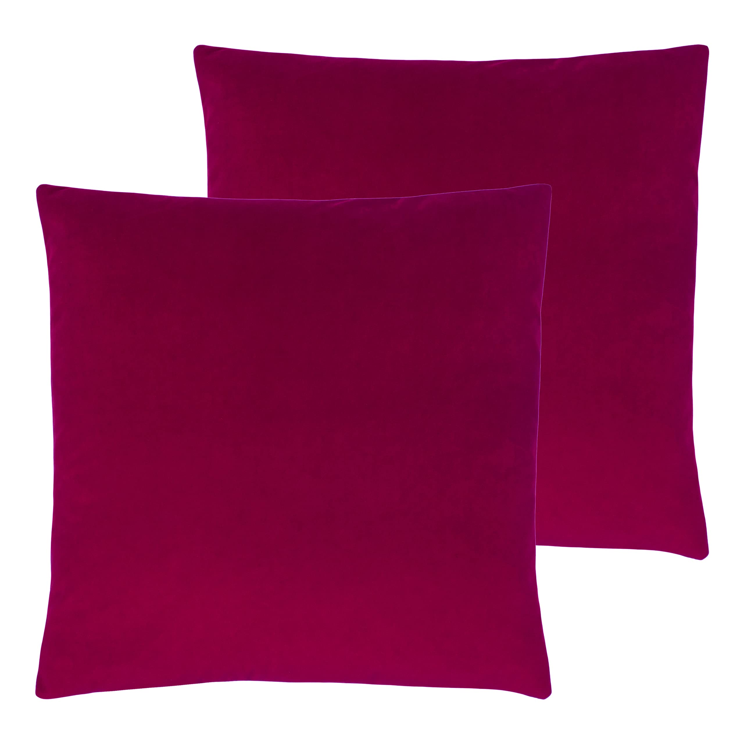 Evans Lichfield Sunningdale Polyester Filled Cushions (Twin Pack), Cerise, 50 x 50 cm