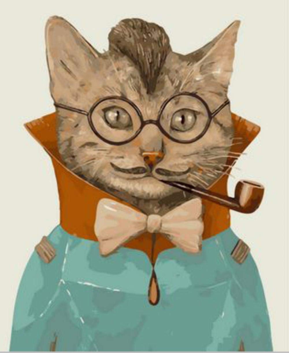 Peinture par numéro chat sans mélanges compliqués pour apprendre à peindre facilement