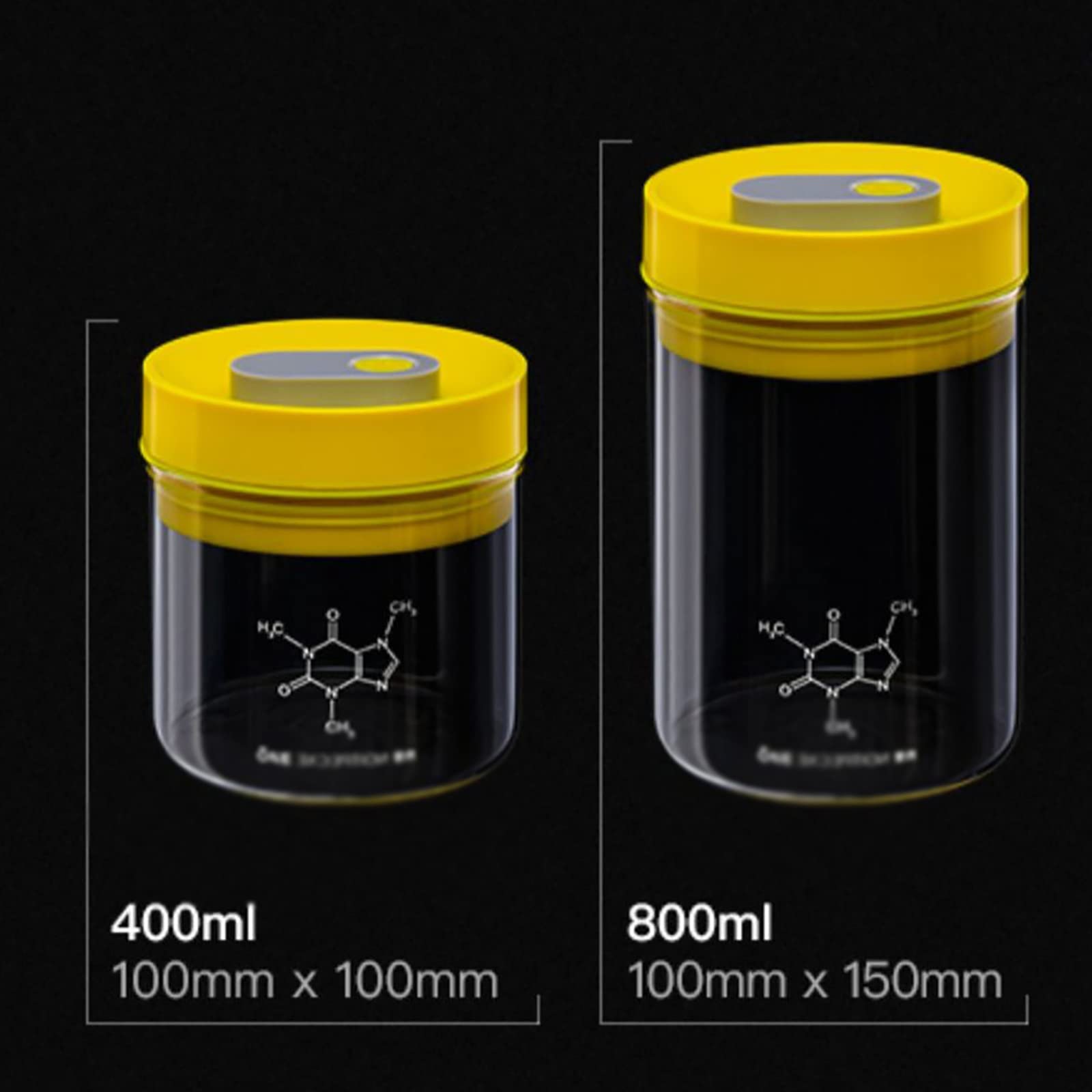 Luftdichte Lebensmittelaufbewahrung aus Glas, Vorratsdose, Kaffeebehälter, Kaffee, vakuumierte Kaffeebohnen, versiegelte Dosen, Tee, Milchpulver, Glas, versiegelt, Küche, Lagerung von Trockenwaren, Me