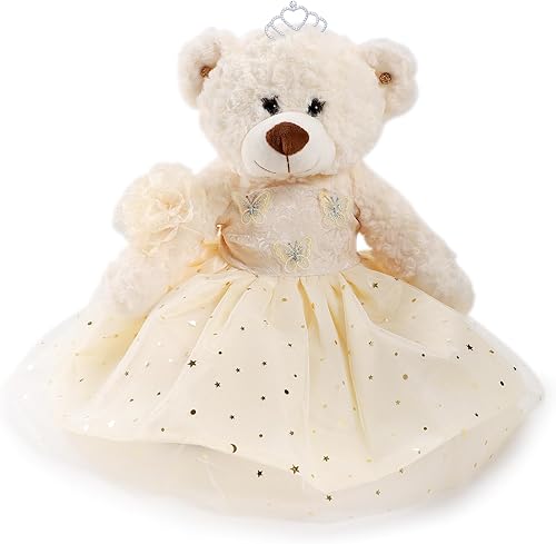Muñeca de quinceañera con vestido de membrillo con vestido, decoraciones de quinceañera, regalos de decoración de quinceañera, OSO de peluche para