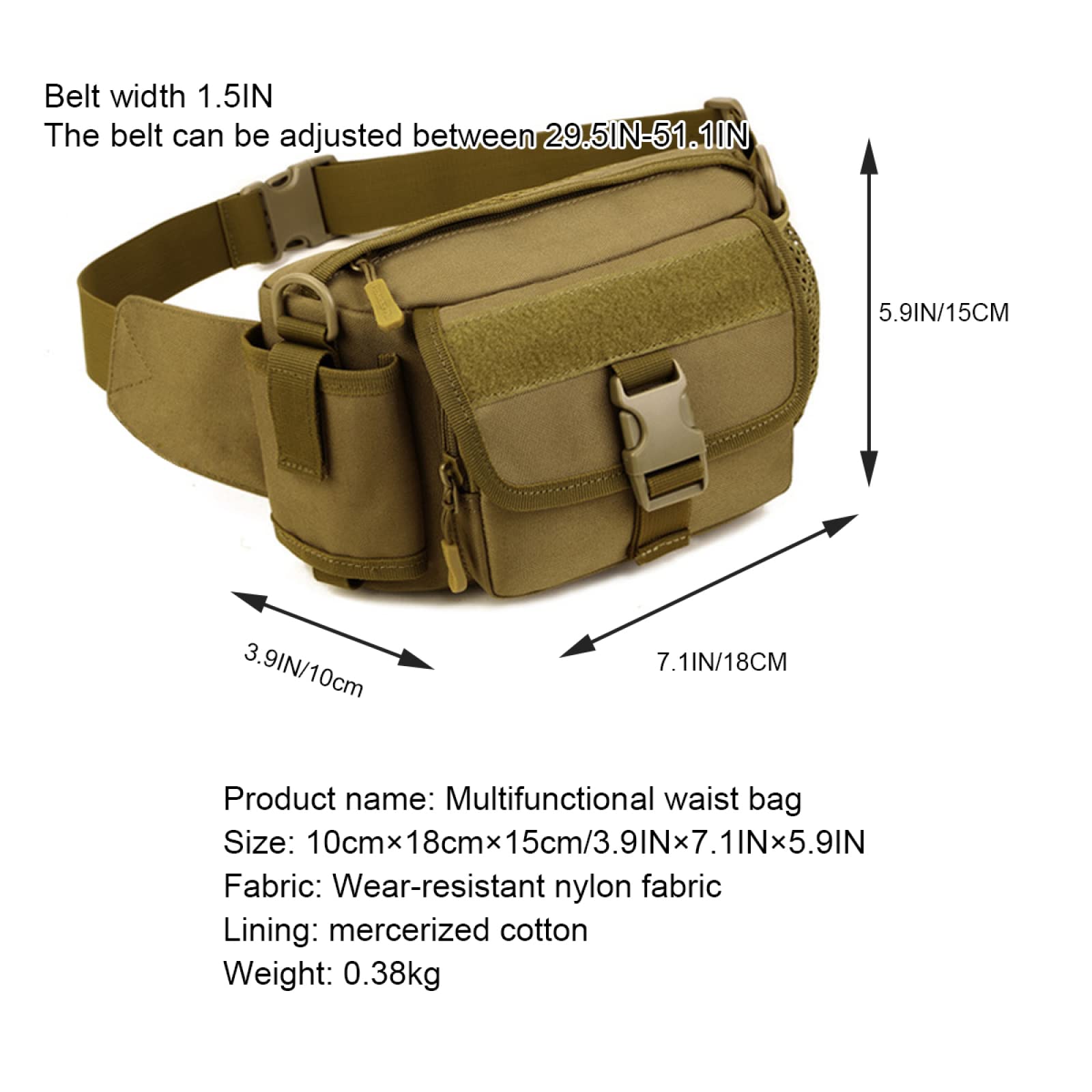 REEBOW GEAR Borsa a Tracolla Multifunzione da Ciclismo Borsa a Tracolla Tattica per Alpinismo Borsa Casual,ACU