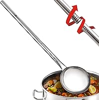 Vista 9 de ARC LS121 - Cuchara para hervir cangrejos de acero inoxidable de 48 pulgadas con roscas mango extraíble, cuchara de mango largo para cocinar
