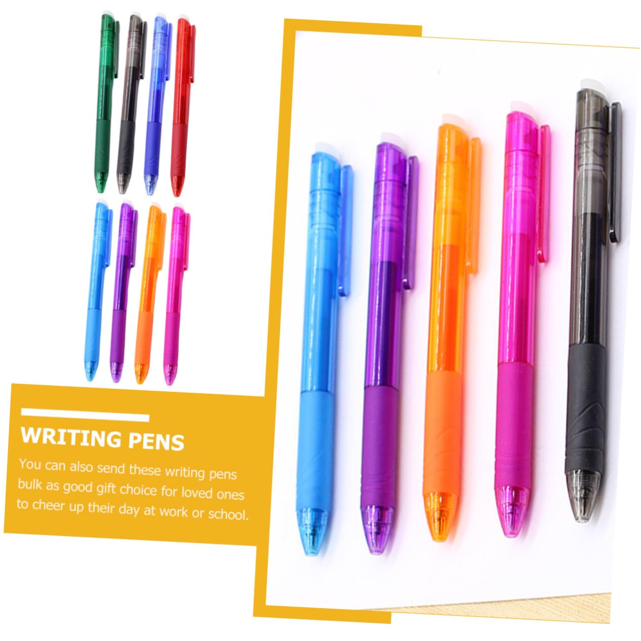 32 Pezzi Penne Cancellabili Colori per Ufficio e Scuola Penne Scrittura Lisce e Riutilizzabili per Studenti Confezione Scatola PVC