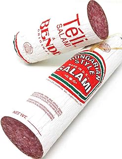 Bende Salami Teli 1.8 lb - Authentic Hungarian Dry Salami for Charcuterie Boards, Sandwiches, Breakfast & Deli Platters