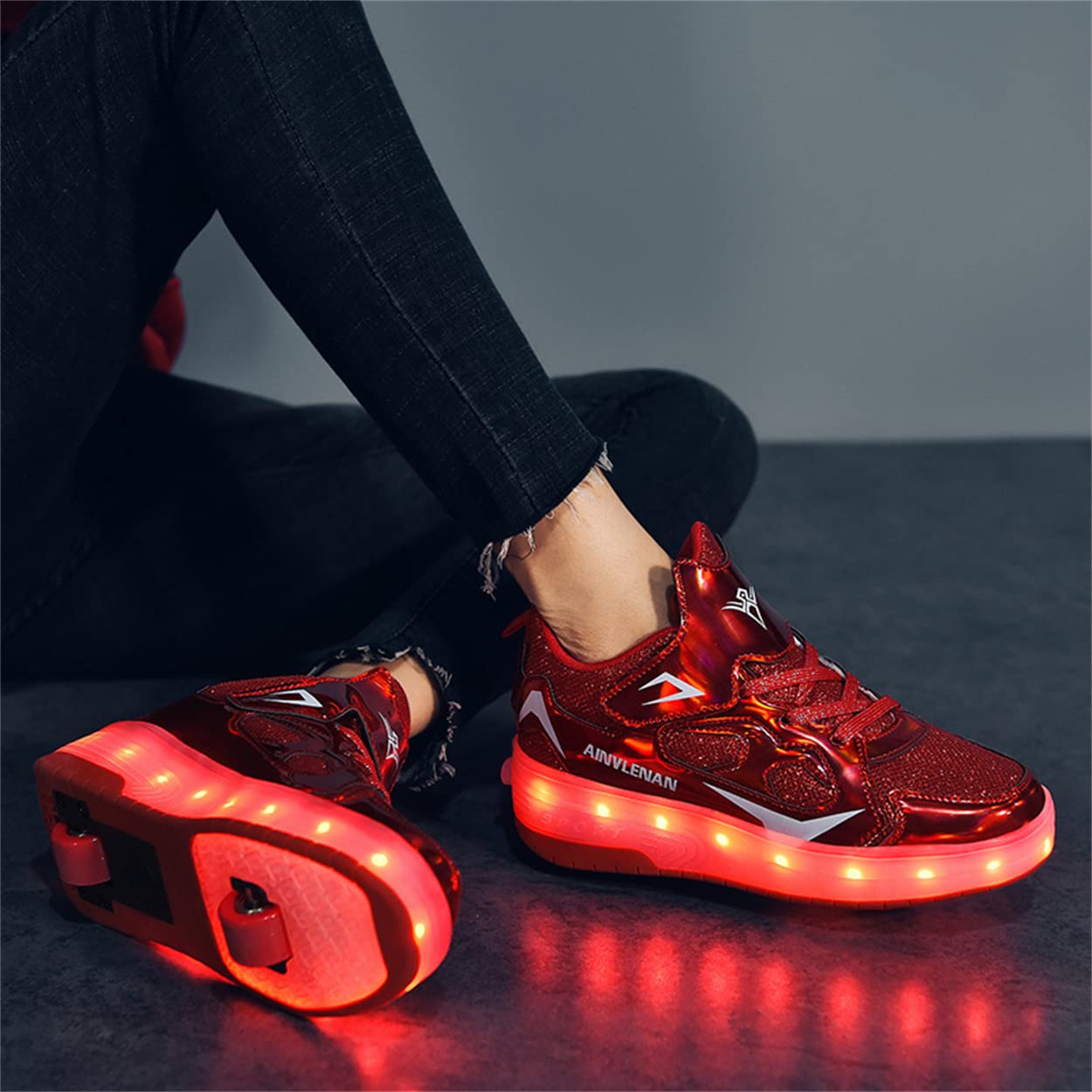 Zapatos con Ruedas Zapatillas con Dos Ruedas para niños y niña Led Luces Zapatillas con Ruedas Se Puede Bambas con Ruedas Carga con USB Automática Calzado de Skateboarding