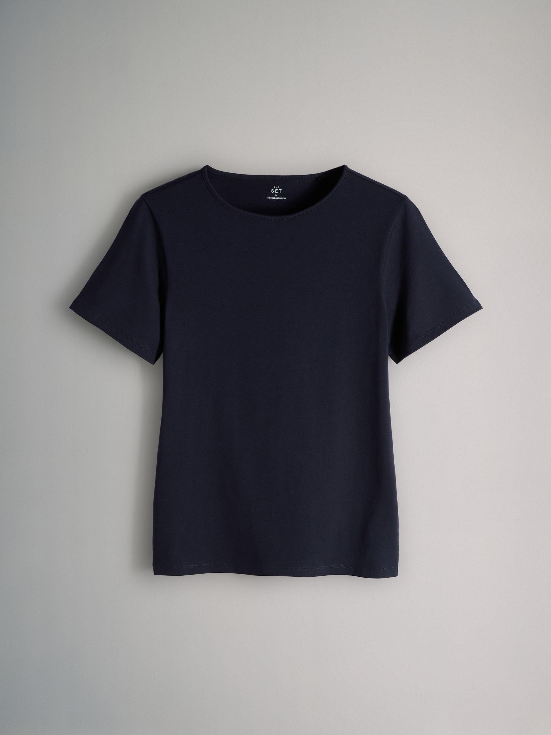 THE SET Donne Confezione da 5 t-Shirt Girocollo Aderenti | Standard, a maniche corte, Pull On