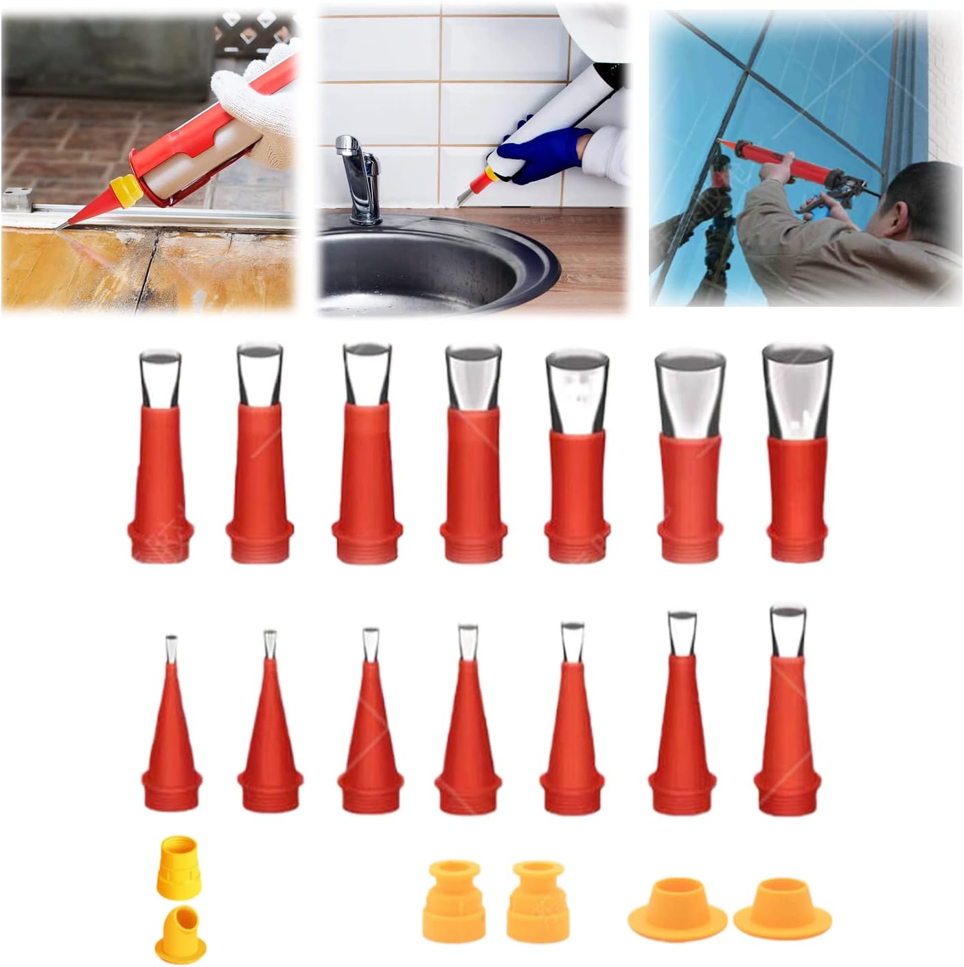 Kit 24 Ugelli In Acciaio Inox Per Sigillante | Universali, Per Silicone, Colla E Calafataggio - Foto 14