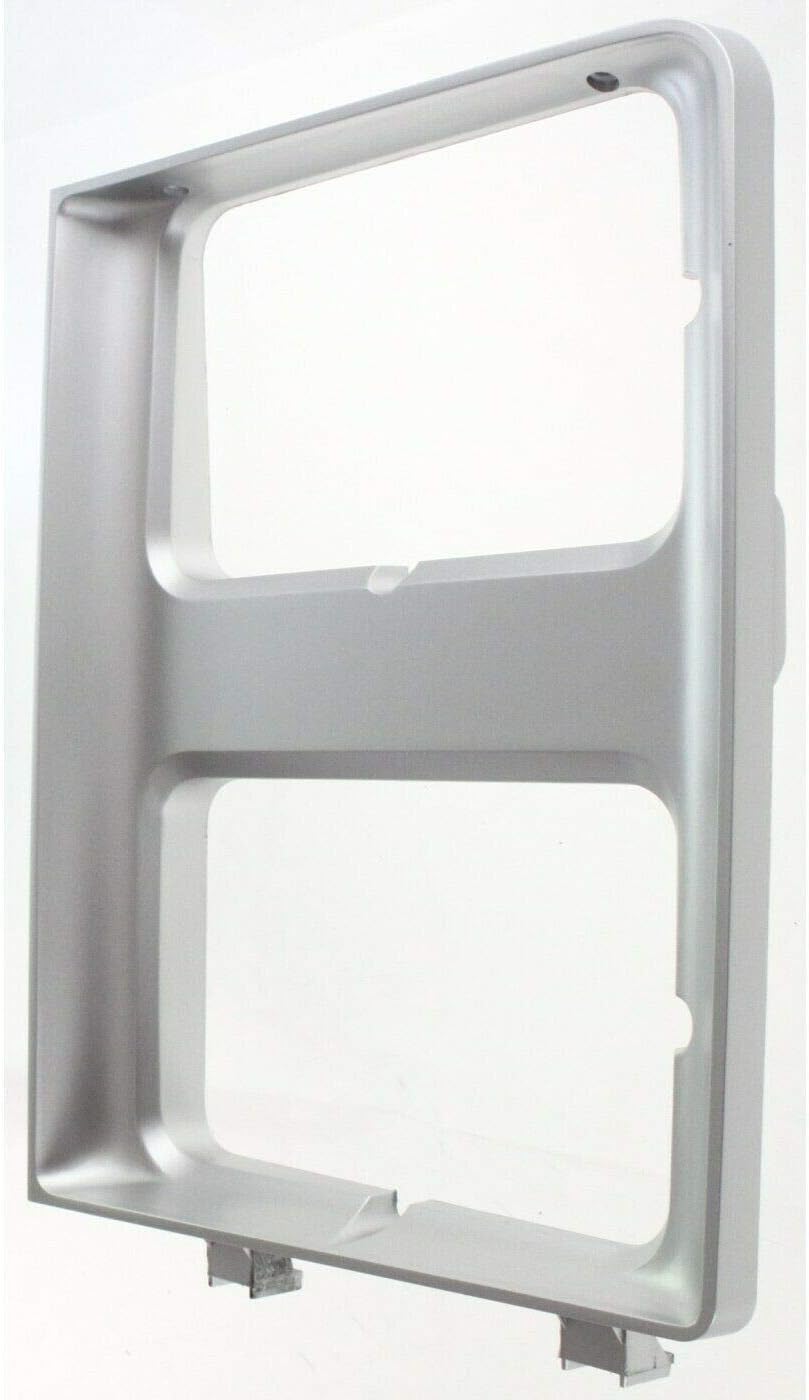 DAT AUTO PARTS Front Right Passenger Side Dual Head Light Headlamp Door Molding Insert Headlamp Bezel Cover Grille Trim Replacement for 1985-1988 GMC Suburban Silver Grille GM2513126 15598728