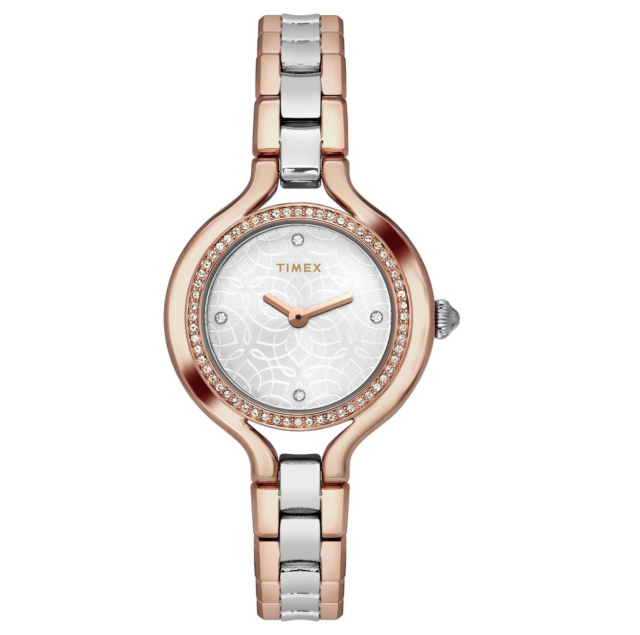 Fria Women Round, Cushion, Rectangular and Rhombus Dial Case 2 Hands Function Rose Gold and Silver Watch-image-38