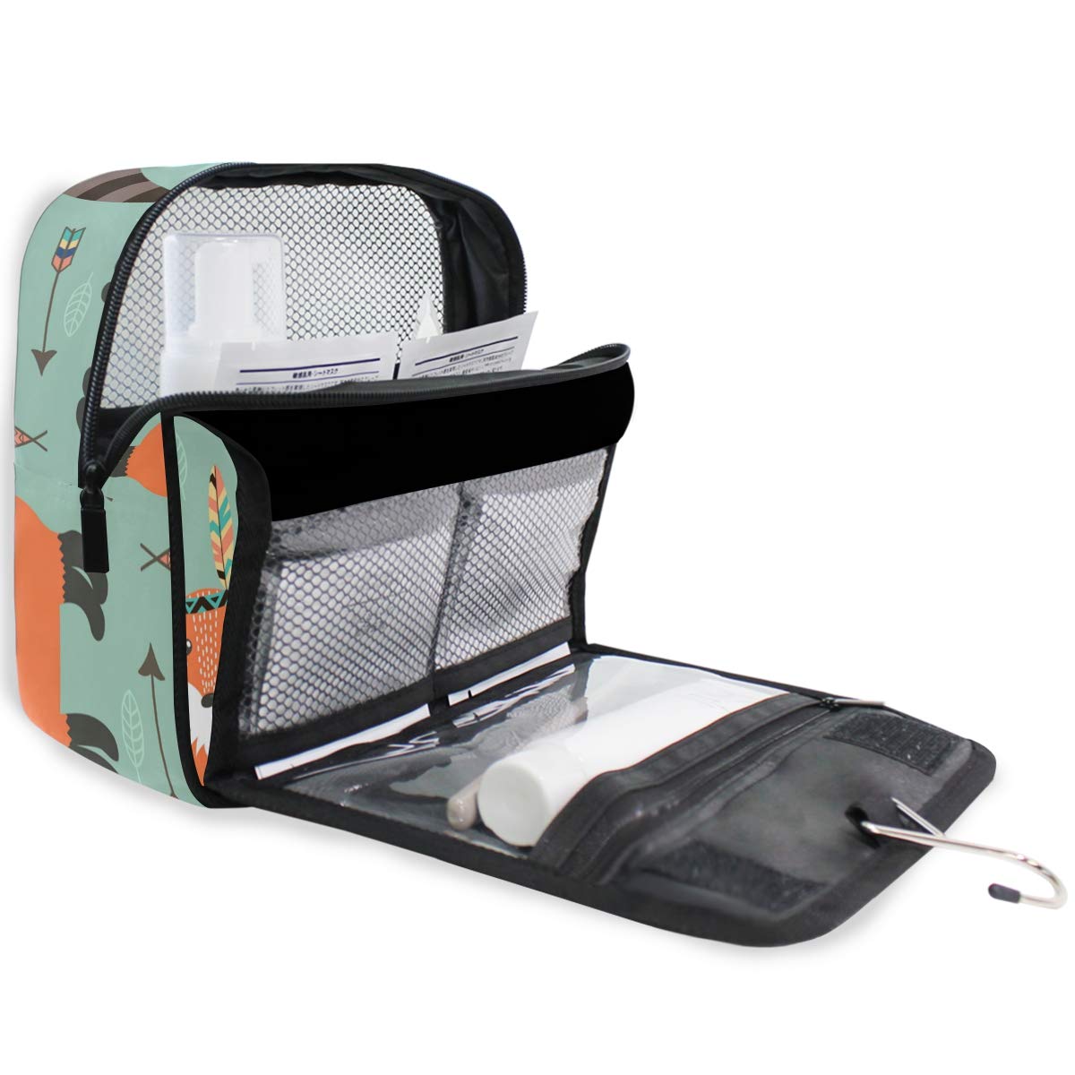 Beauty Case Da Viaggio Impermeabile | Stampa Animaletti In PU | 21,6x5,7x2,5 Cm | Portatrucchi E Accessori