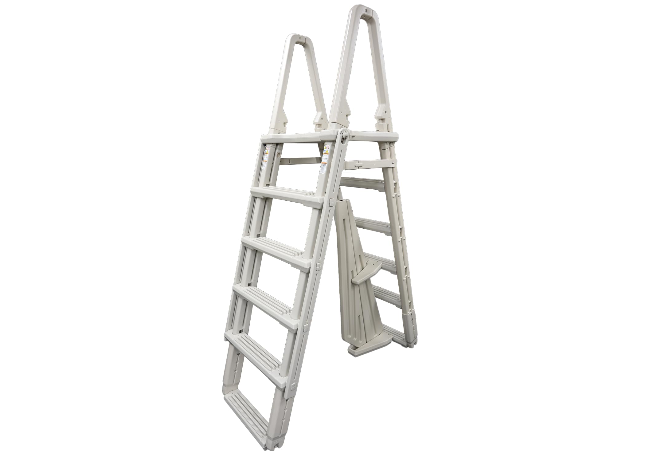 Confer Plastics7100X Evolution 48" to 54" Adjustable A Frame Above Ground Swimming Pool Entry Ladder with Flip Up and Locking Section for Safety