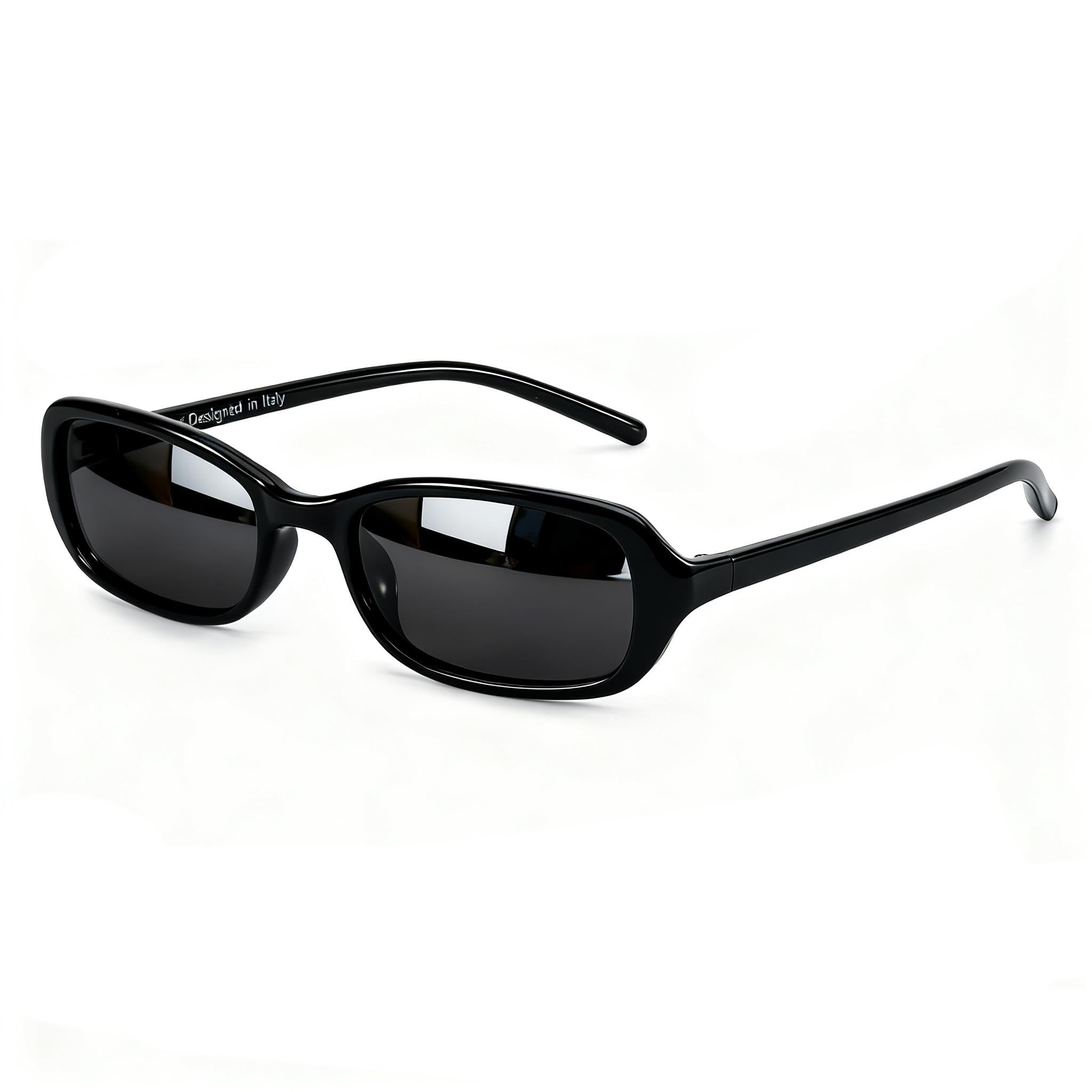 Photo 1 of FancyPink Polarized Retro Oval Sunglasses for Women Small Chic 90s Vintage Style Trendy Slim Narrow Y2k Mirrored Sunglasses