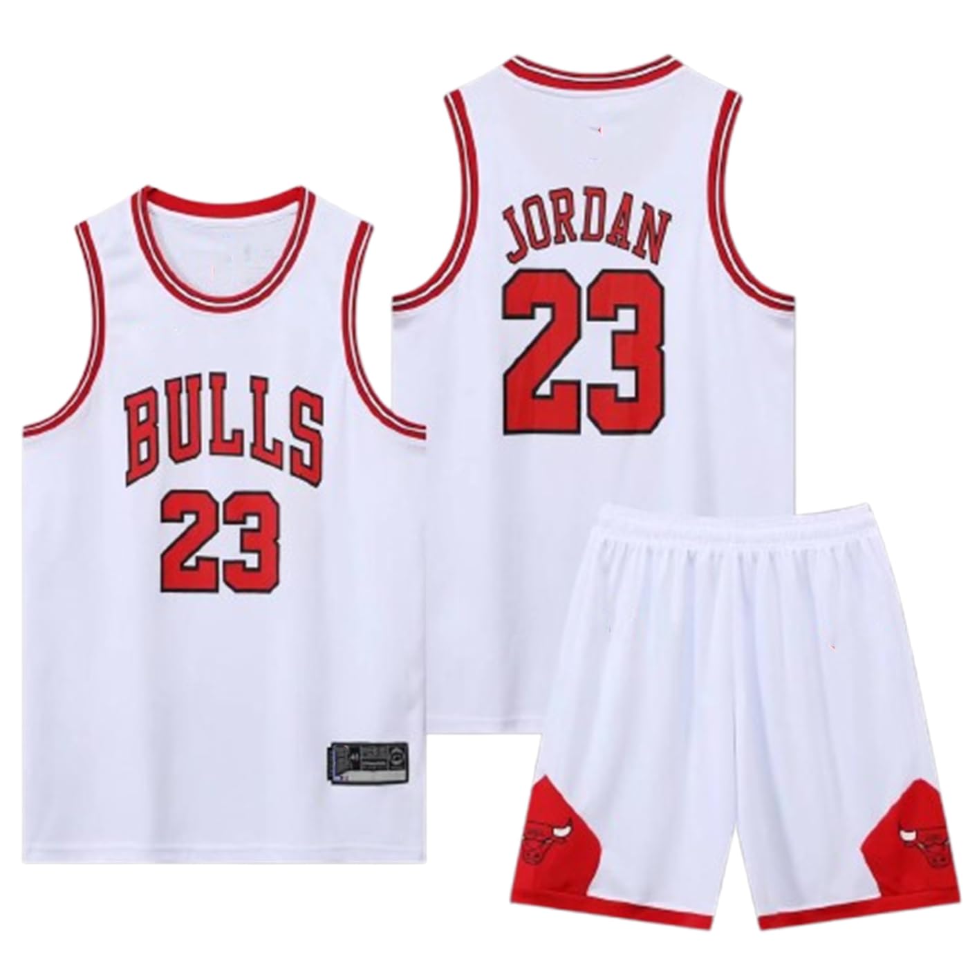 AASHRAY Bulls Boys Youth Mens Icon Edition Swingman Replica Jersey with Shorts Player Version Quality Sleeveless Tshirt Rib Round Neck with All Logos & Badges-image-23