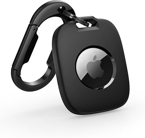 SURITCH Soporte para Apple AirTag, funda AirTag con mosquetón antipérdida, llavero protector de TPU a prueba de golpes para niños, llaves, mascotas,
