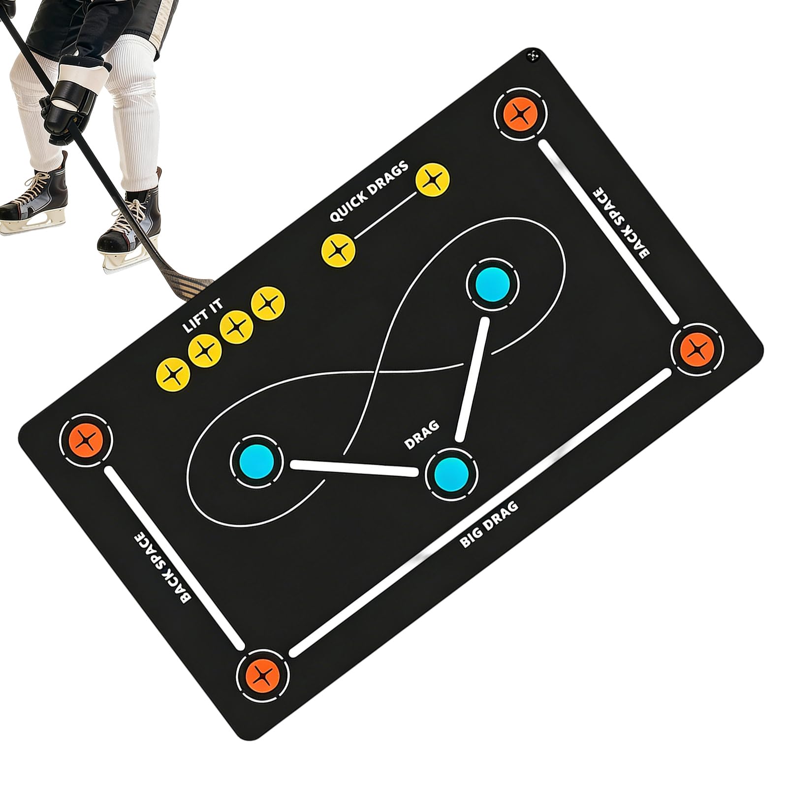 Field Hockey Training Mat - Quiet Non-Slip Ball Control Sports Trainer,Hockey Practice Equipment | for Indoor Outdoor Home Gym Club Enthusiasts Women Men Beginners