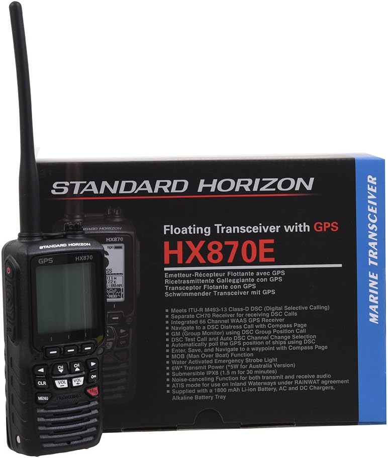 Standard Horizon HX870E Floating Handheld Marine VHF Radio & GPS