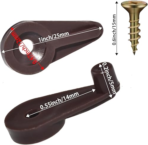 Vista 9 de Aifeier ET Kit de 20 clips de retención de vidrio de 0.157 in con tornillos para fijar puertas de gabinete de vidrio (blanco)
