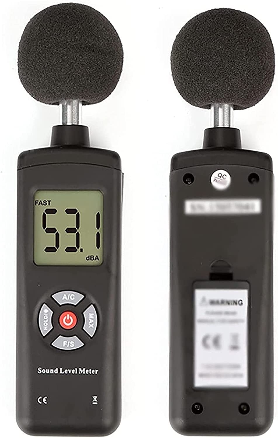 LCD Audio Digital Decibel Medidor Nivel de Sonido Medidor de Ruido Monitor de Sonido DB Medidor de medición de Ruido Medición de 30 dB a 130 DB A/C Modo