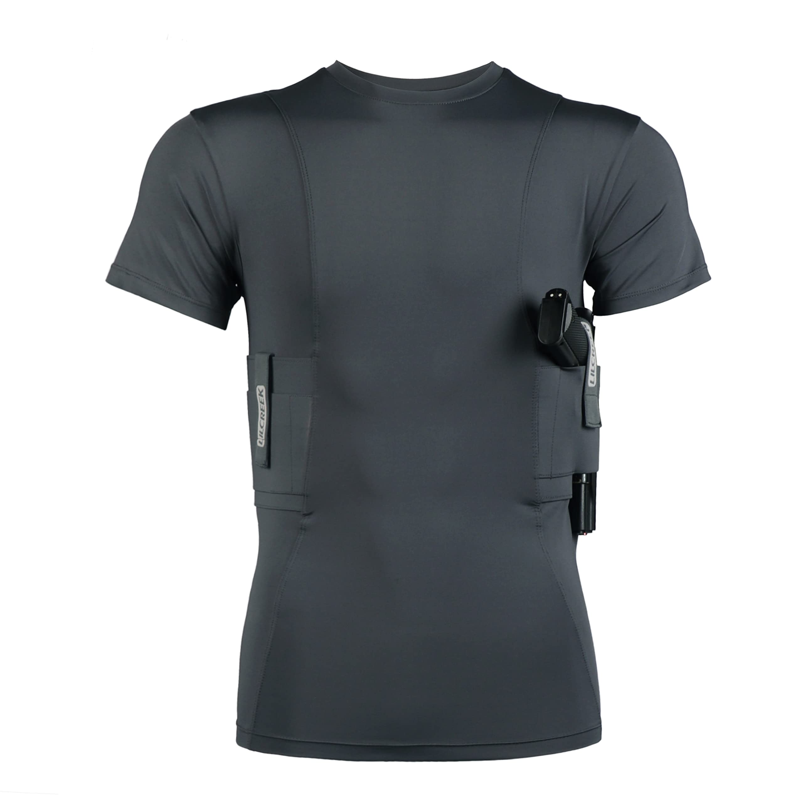 Lilcreek Scoop Neck Conceal Carry Shirts for Men: Undercover Concealed Carry Clothing with Gun Holster