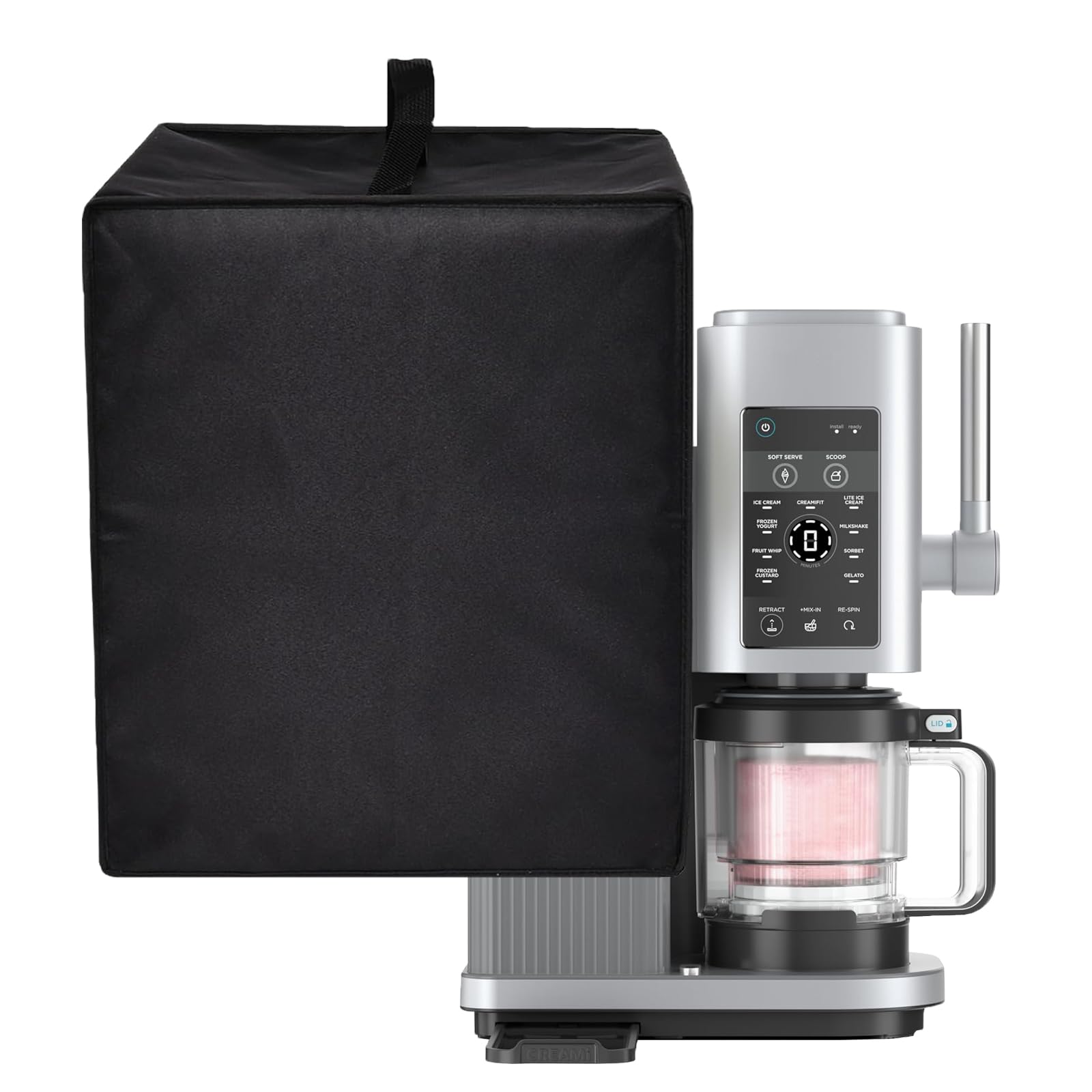 Ice Cream Maker Cover for Ninja CREAMi Ice Cream Maker Heavy Duty Waterproof Dust Protective Frozen Treat Maker Cover Compatible for Ninja Swirl by CREAMi Ice Cream and Soft Serve Maker NC701 (Black)-image-42