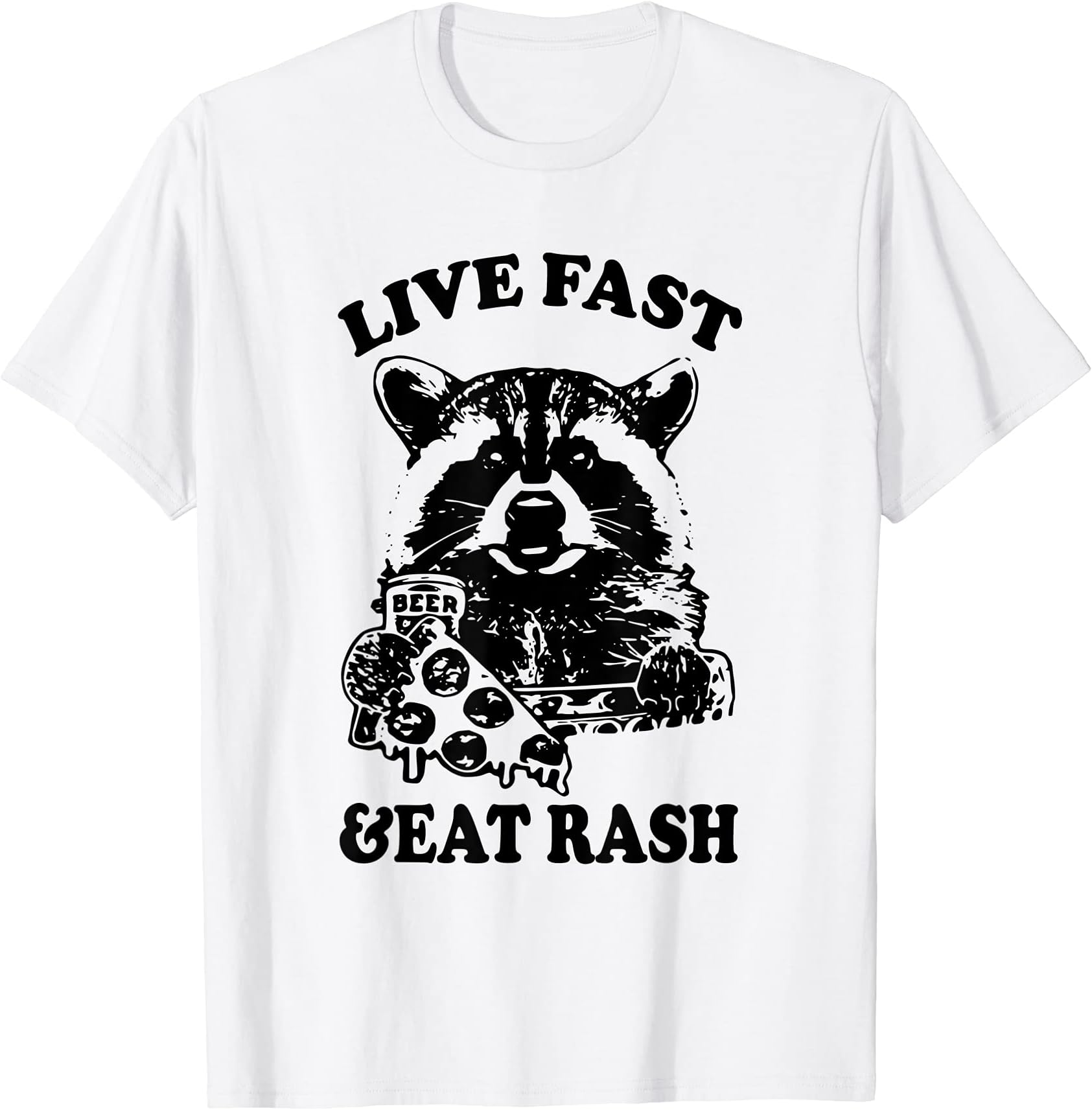 Live fast eat Trash Funny Raccoon Camping Vintage T-Shirt