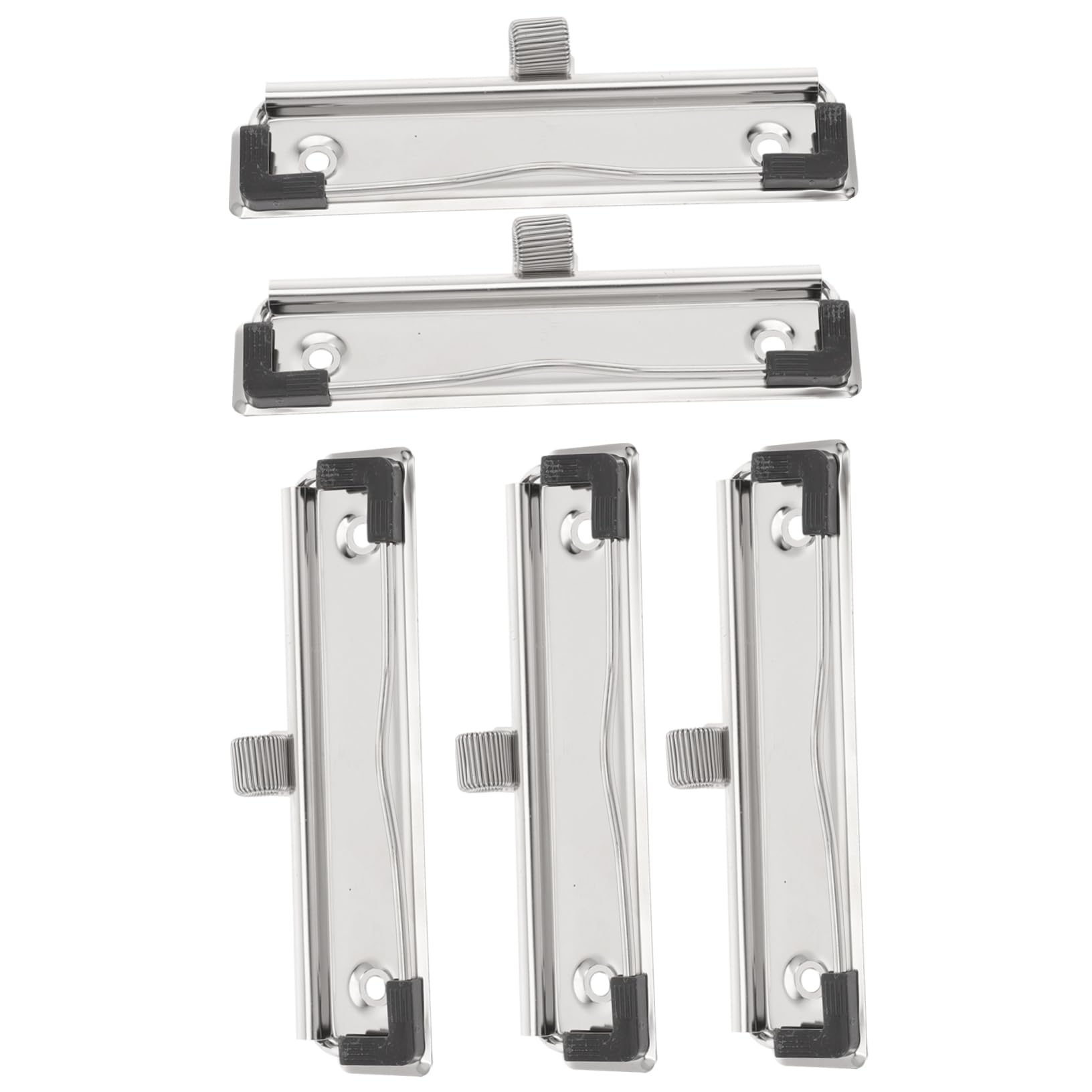 SHINEOFI 5 Set Cartella Appunti Di Archiviazione Cartelle Di Bacheca Fermacavi Asse Cartelline Portadocumenti Faldoni Ufficio Schede Di Clip Forniture Per Ufficio Metallo Silver 5 Pezzi * 5