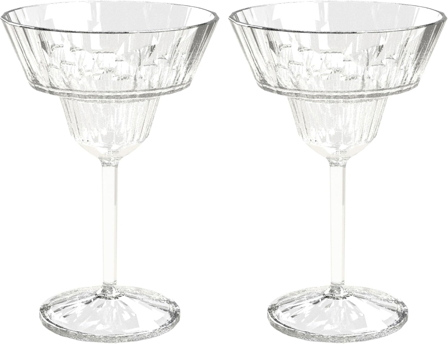 koziol Superglas Club No. 16, 2 Stück, 250 ml, Margarita-Glas aus kristallklarem Kunststoff, luxuriös, unzerbrechlich, wiederverwendbar, Party, Camping, 2er Set