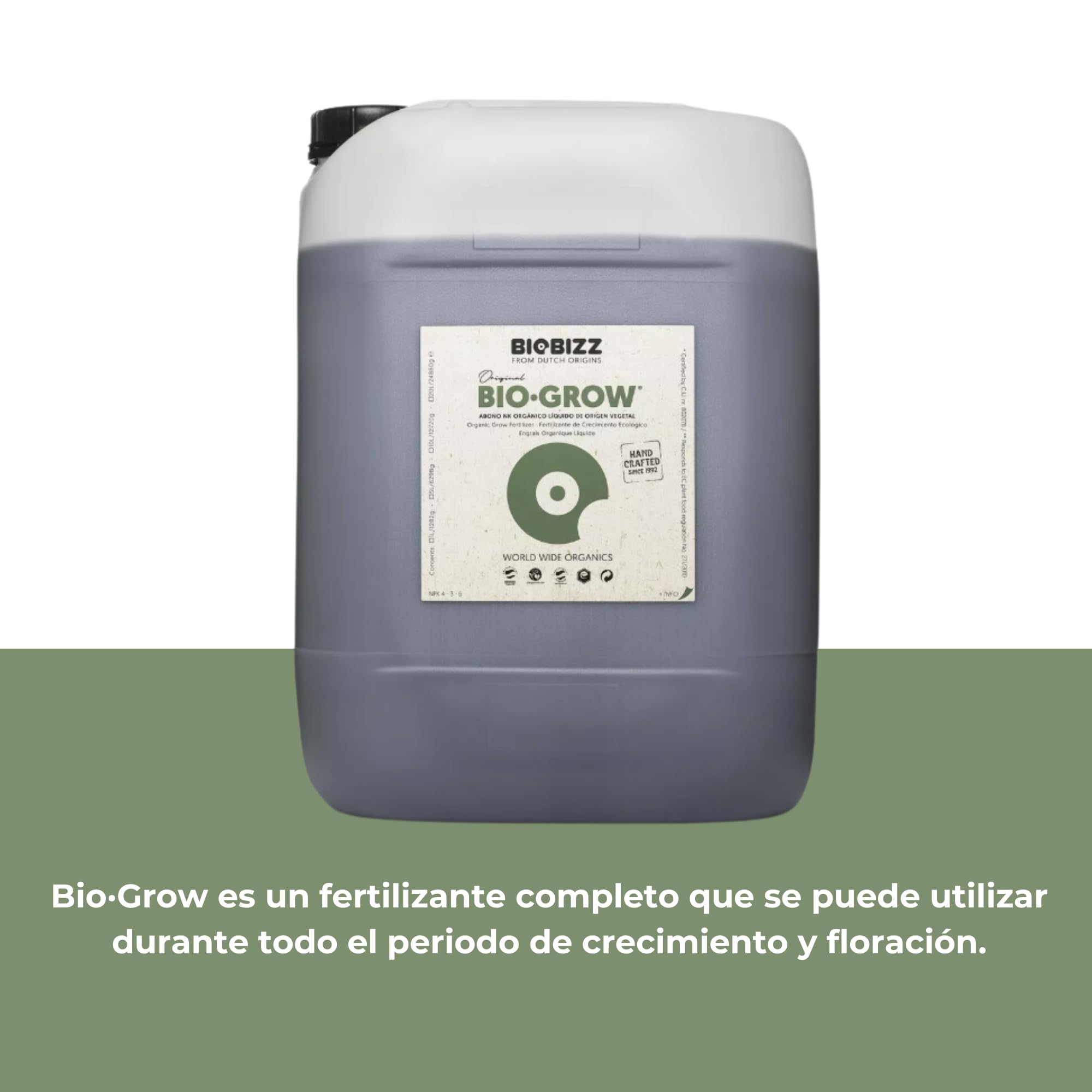 GROWMANIA Bio Grow von BioBizz 10L + Probe Boost Up + Messbecher | Biogrow  organischer Dnger mit hohem Volumen | Perfekt fr Landwirte und groe  Produzenten : Amazon.de: Garten