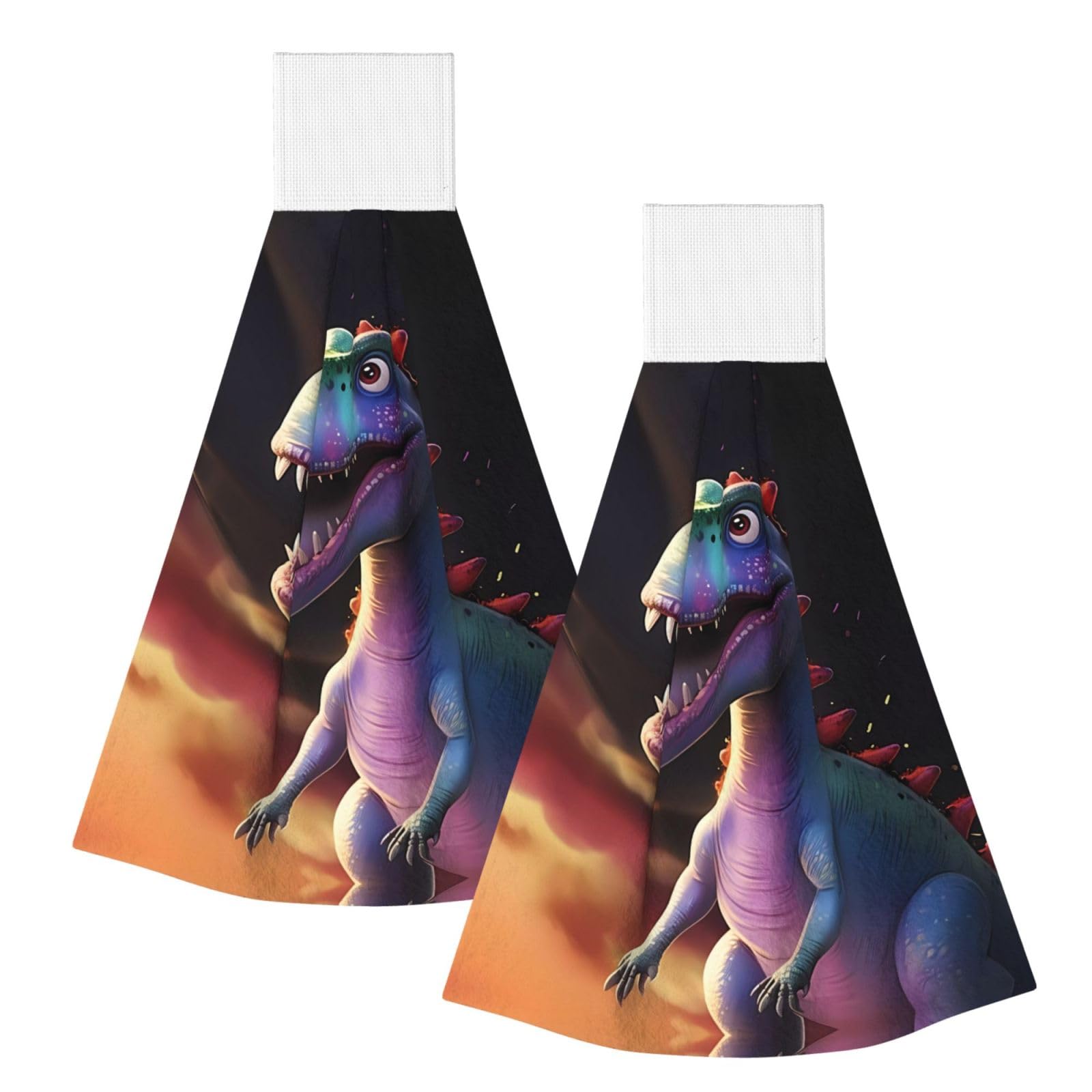 Tyrannosaurus rex Highly Absorbent Dish Towels Soft Coral Fleece Wipe