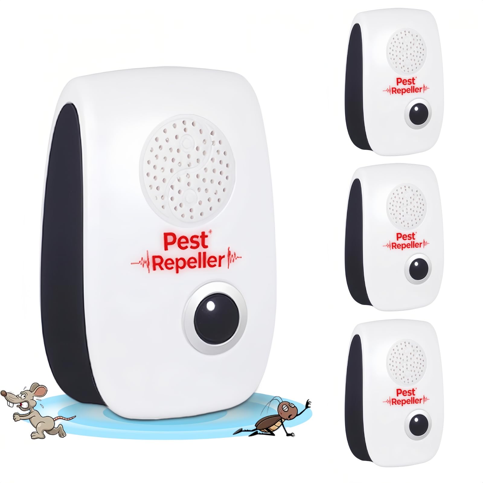 KSLDNZMA Ultrasonic Pest Repeller,4 Pack Mouse Repellent Plug in,2026 Upgraded Insect Rodent Repellent Indoor Pest Control for Bugs, Rats, Mice, Mosquitos, Flies, Roaches, Spiders, Flea, Ant