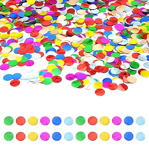 Yosawa 1.76 OZ Foil Confetti Round Glitte Table Confetti Dots