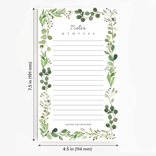 Miniatura 3 de Bliss Collections Bloc de tareas pendientes, jardín de sombra, semanal y diario magnético para organizar y rastrear listas, citas, ideas