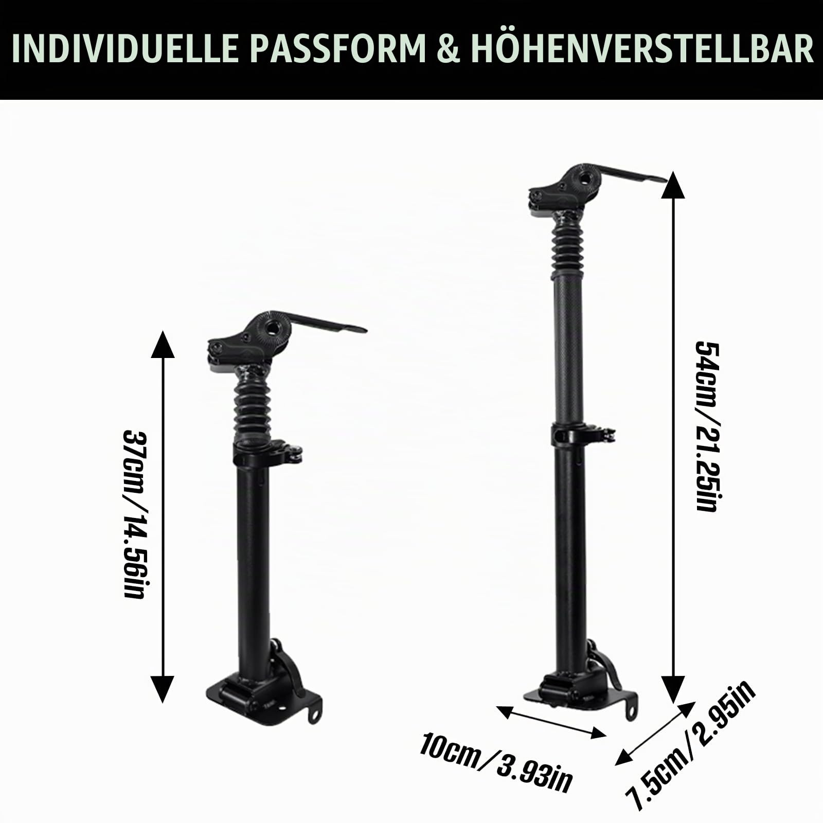 Elektroroller Sitz für Elektroroller Kugoo M4 / M4 PRO, 40-55CM höhenverstellbar Klappsitz, mit Stoßdämpfender Sitzkissen und tragbarer Schultergur (Für Kugoo M4)