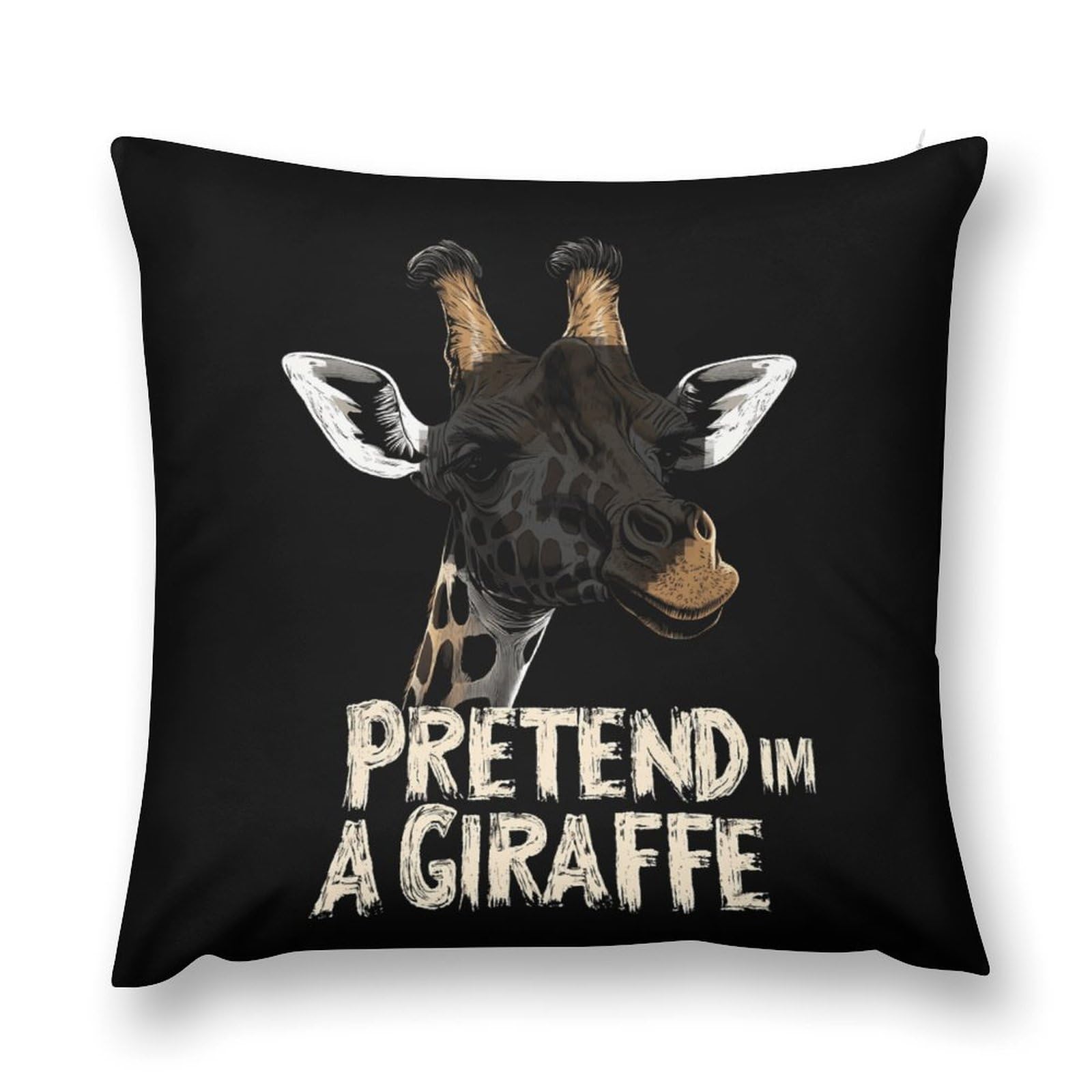 Pretend Im A Giraffe Decorative Throw Pillow Covers Plush Cushion Protect Case for Sofa Bedroom 18 