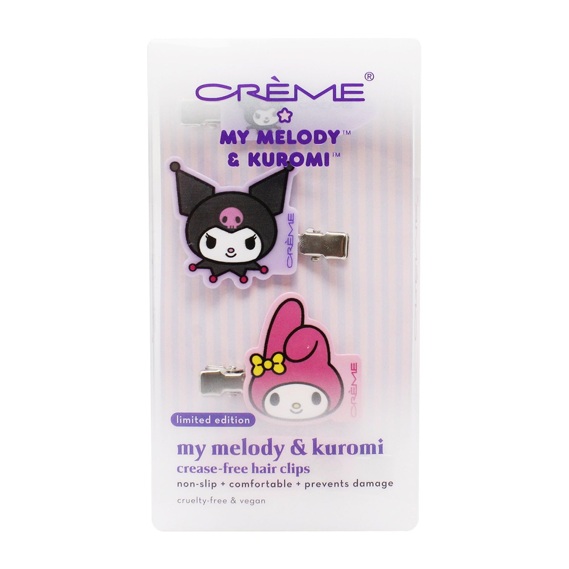 Amazon.com : The Crème Shop X Sanrio My Melody & Kuromi Hair Clips