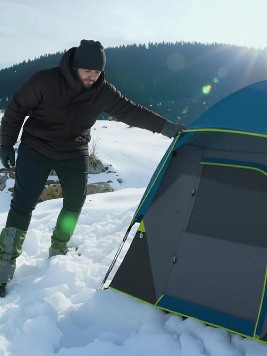 CAMEL CROWN Men's Winter Ski Jacket Mountain Snow Coats Waterproof Detachable Hood Windproof Fleece Rain Jackets - Image 2