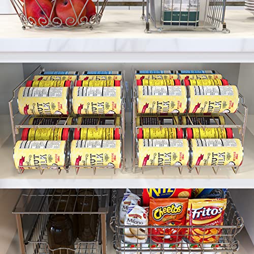 Simplehouseware Dual Row Front Loading Can Dispenser, Chrome #TOP6