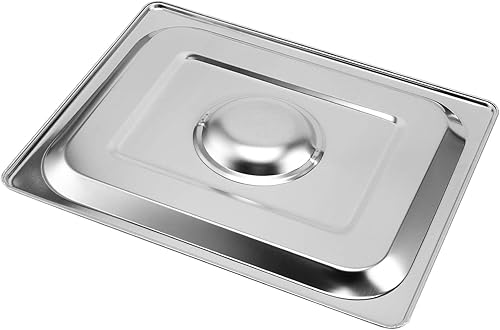 Miniatura 4 de JAPCHET Paquete de 4 tapas de mesa de vapor de acero inoxidable de tamaño 12, tapas para mesa de vapor con asa, cubierta de sartén de hotel para