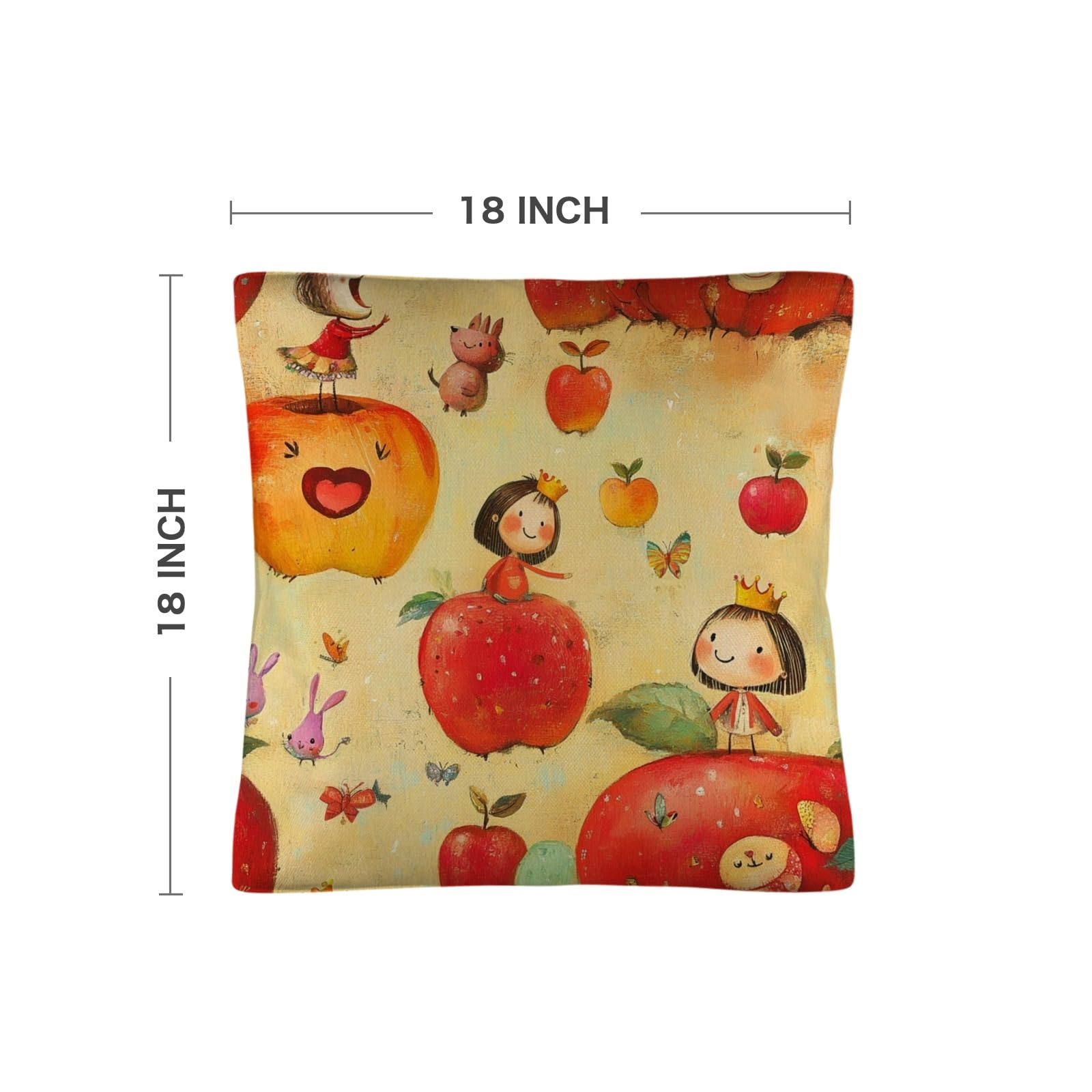 EtherSpher Cartoon Fruit Princess Cute Decorative Bliss Pillowcase Fuzzy Pillow case Pillow Cases Twin 18x18
