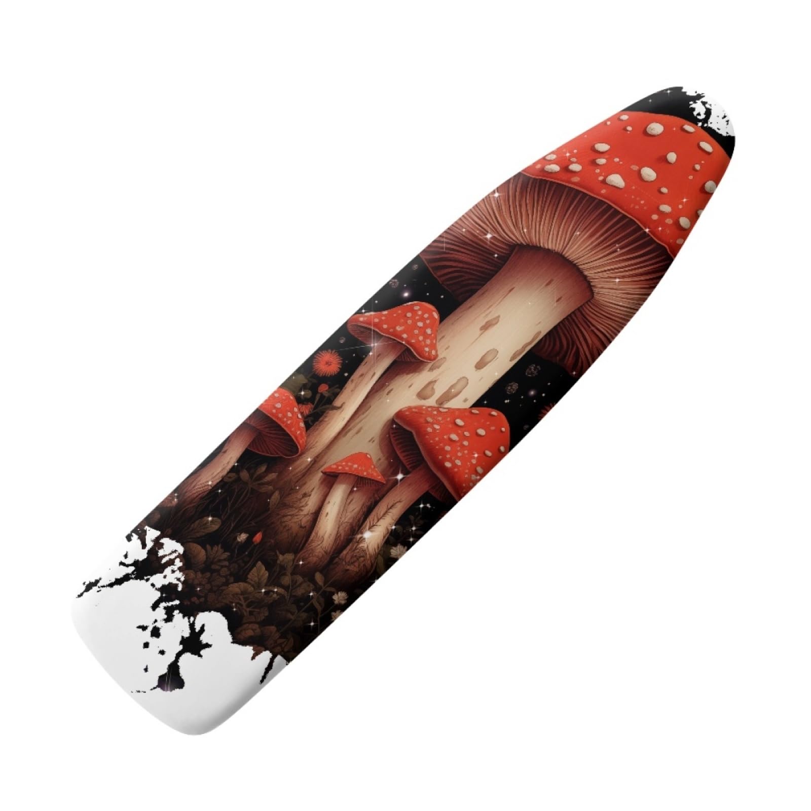 Ironing Board Covers Red Mushroom Iron Board Covers and Pad Thick Resist Scorching and Staining Thick Easy Fit Iron Cover Adjustable Elastic Rope Ironing Boards Cover 125x45cm