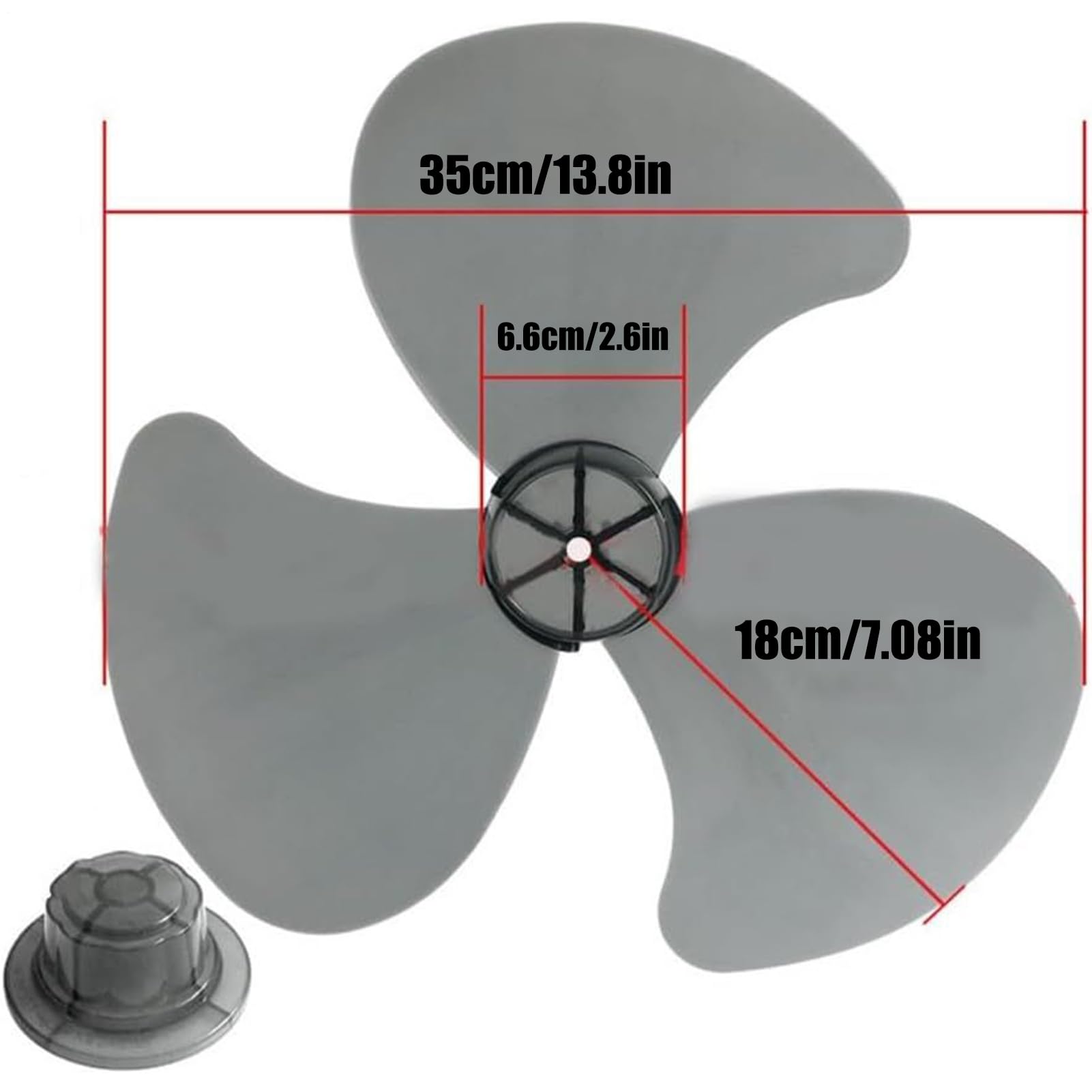 Generico Eliche Ventilatore a Soffitto di Ricambio | Eliche Ventilatore a 3 Pale Sostitutive - Componenti per Raffreddamento Domestico Interno Esterno da Piedistallo