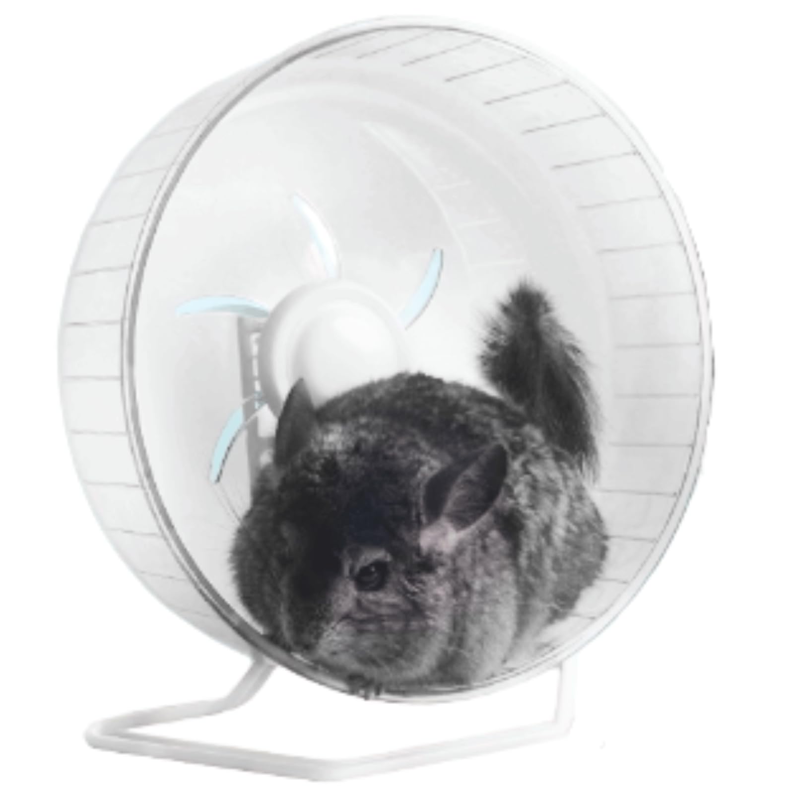 Silent Hamster Exercise Wheel - Hamster Toys Cages Accessories Running Spinner with Iron Stand Quite Runner for Small Animal Pet Gerbil Dwarf Syrian Hedgehog Rat Mouse Mice Chinchilla (L)