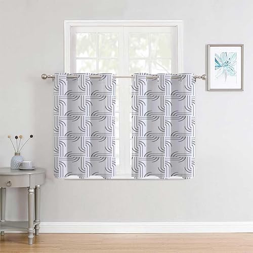 Cortinas de pared para telón de fondo, color claro, geometría, línea de celosía, modernas, correderas, divisores de habitación, cortinas para