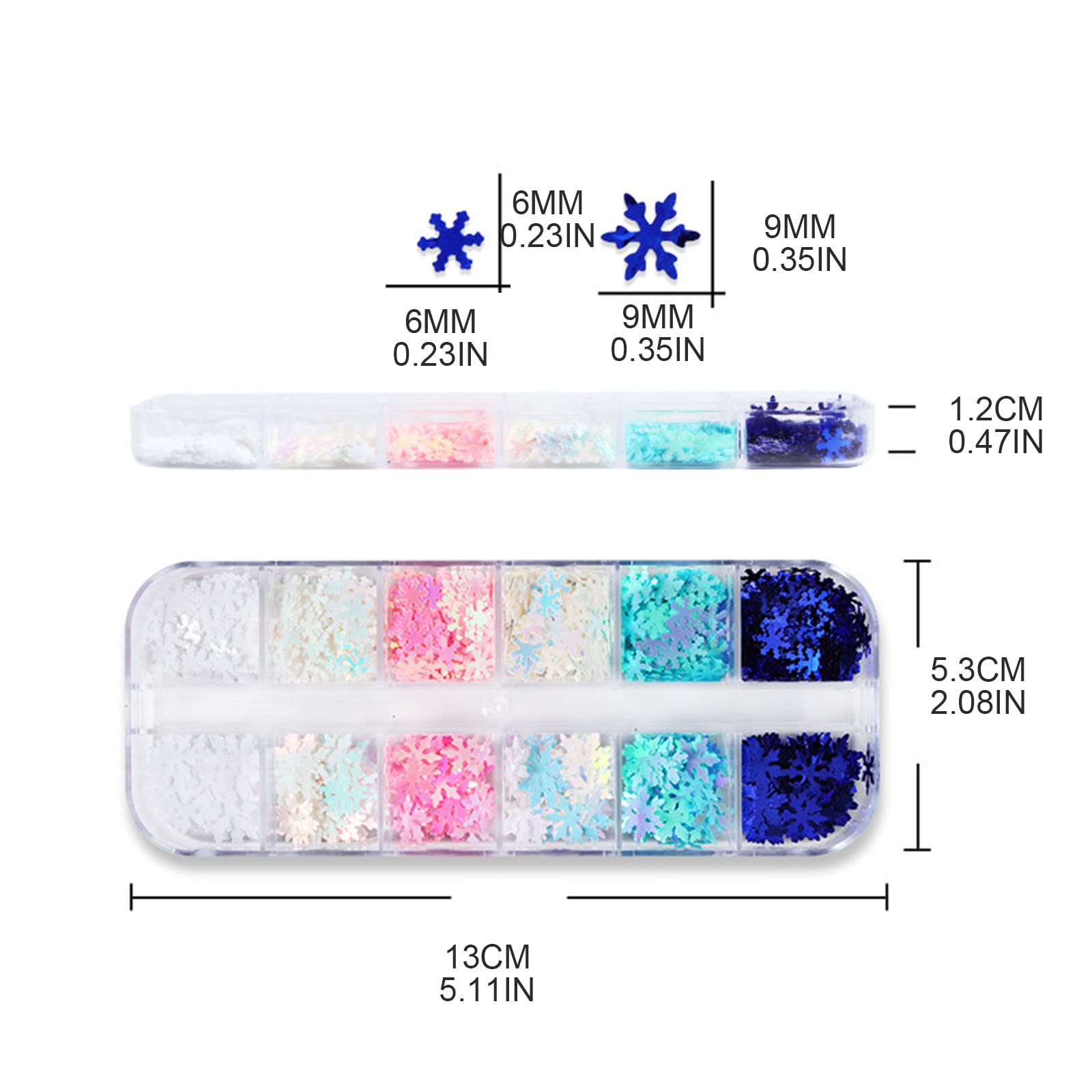 Snowflakes Nail Glitter Flakes Snowflakes Sequins Resin Accesssories For Manicure Tips Decor Nail Glitter Flakes For Acrylic Nails Nail Glitter Flakes Stars Halloween Fall