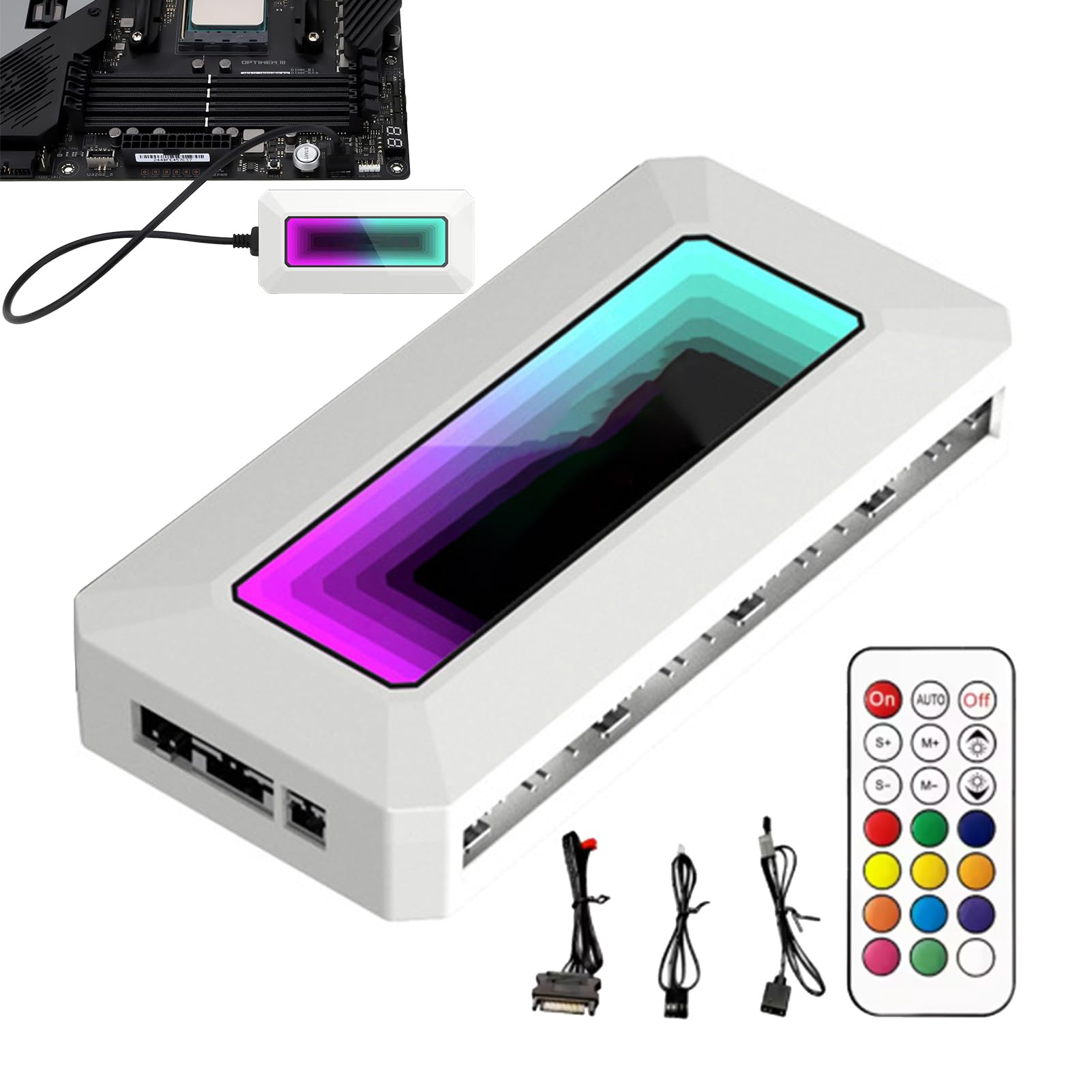 Hub ARGB PWM de 8 puertos para PC gamer silencioso con control de temperatura