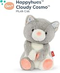 Animaux farcis de chat, Cosmo nuageux, Gris & Blanc, Chat Gris, Douce Toys | 12-inch chaton lavable avec oreilles à motifs et pattes roses claires pour câlins, temps de jeu et heure du coucher, Chat Gris, 0+ Mois