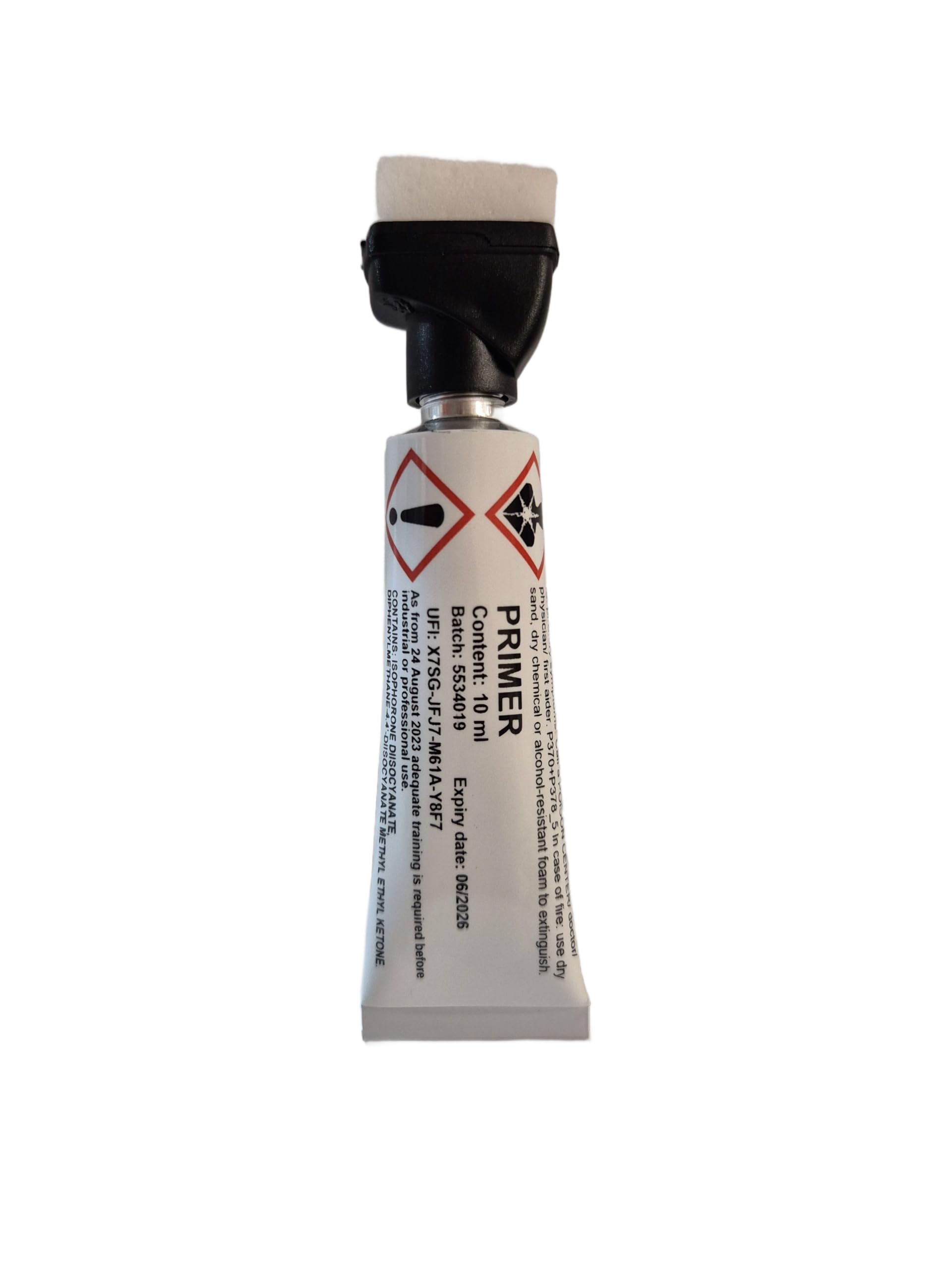 WAYSIDE Black Glass Etch Primer, 10ml with Felt Dauber Pad, UV Resistant Matte Finish for Vehicle Window Installation and Etching, Professional Surface Preparation