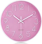 Lafocuse 12 Inch Gold Wall Clock Silent Non Ticking with 3D Numbers, Modern Gold Clocks Battery Operated Horloge Murale for Living Room Bedroom Kitchen