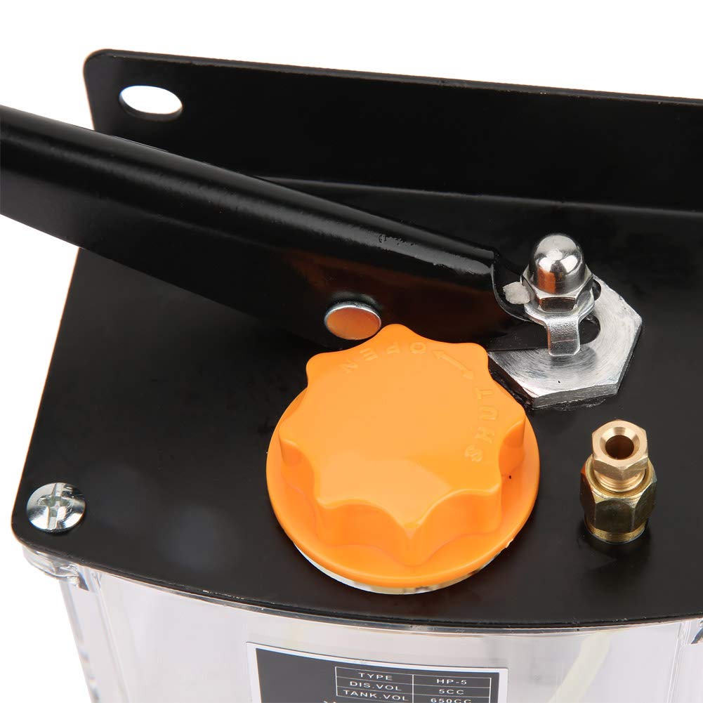 Pompa di lubrificazione manuale, pompa di lubrificazione a mano sinistra -5L 650CC per macchine utensili CNC, centro di lavoro, linea di produzione
